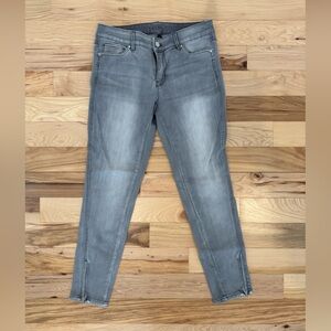 White House Skinny Ankle Gray Jeans | Stretch Denim | Size 6